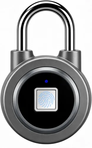 Vista 10 de Candado de huellas dactilares, bloqueo Bluetooth, aplicación móvil, candado inteligente con biometría sin llave, resistente al agua, adecuado