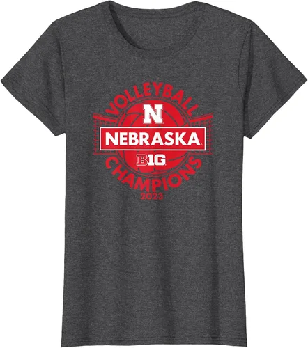 Vista 19 de Nebraska Cornhuskers Big Ten Champs 2023 Women's Volleyball T-Shirt