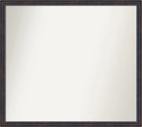 Vista 8 de Amanti Art Espejo de baño de bronce para sobre el fregadero, 25 x 26 pulgadas, espejo rectangular de bronce oscuro, marco de madera tradicional