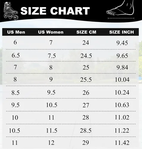 Vista 6 de Patines en línea de 3 ruedas para adultos, mujeres y hombres, ruedas profesionales para fitness al aire libre de 0.118 x 4.331 in, patines unisex