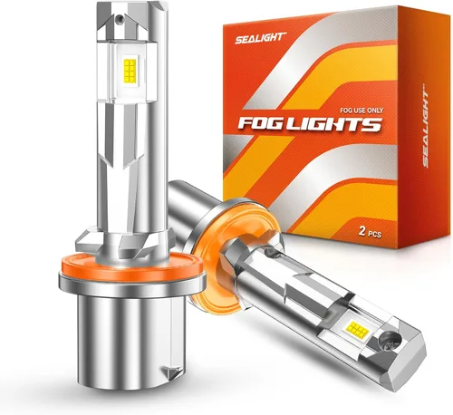 Vista 7 de SEALIGHT H3 Bombillas LED antiniebla, salida de 44000 lúmenes, 6000 K, blanco frío, bombilla LED H3, tamaño pequeño, para luces antiniebla, paquete