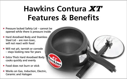 Vista 3 de Hawkins Contura XT - Olla de presión, Negro