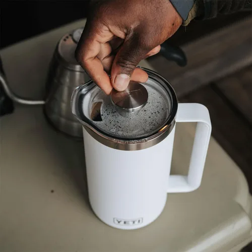 Vista 8 de YETI Rambler - Cafetera de prensa francesa de 34 onzas, color rojo rescate