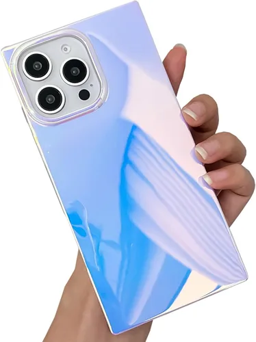 Vista 19 de Elegante Funda con Concha de Madre Perla para Niña Compatible con iPhone 14 de 6.1 Pulgadas, Funda Rectángulo con Borde, Elegante y delgada