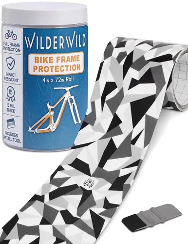 Vista 14 de Cinta de Protección para Marco de Bicicleta - Envoltura de Vinilo Transparente de Alto Impacto Incluye Herramienta (4"x72") Protector de Marco