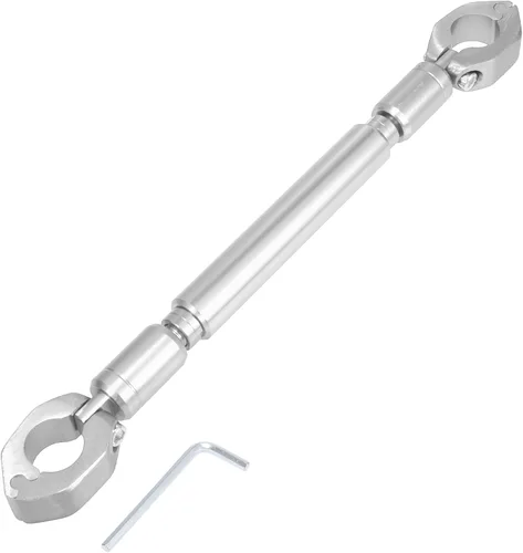 Vista 9 de Motoforti 1 Unidades universal 0.866 in aleación de aluminio negro motocicleta equilibrio barra transversal manillar moto reforzar palanca accesorios