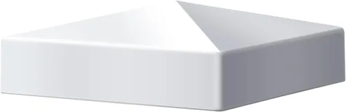 Vista 10 de Taiyin 1 pieza pirámide de vinilo blanco PVC tapas superiores, valla y cubierta para postes de valla de vinilo (4 x 4 pulgadas)
