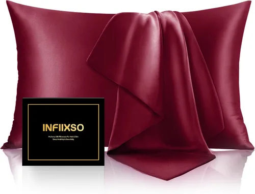 Vista 41 de INFIIXSO Funda de almohada de seda de morera, para cabello y piel, tamaño estándar, cremallera oculta, 20 x 26 pulgadas, suave y refrescante