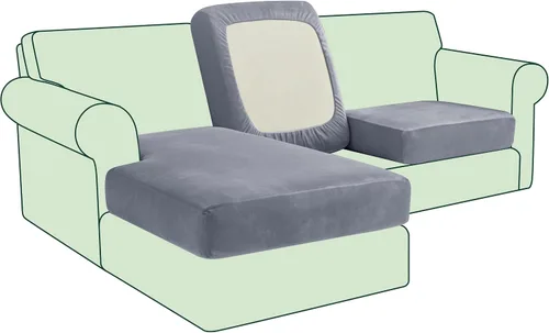 Vista 122 de CHUN YI - Funda elástica para cojín de sofá mediano, funda de asiento de sofá para mascotas, adecuada para sillón y sofá biplaza con tela lavable