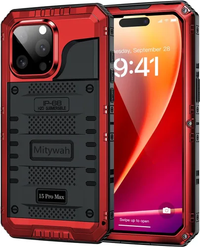 Vista 95 de Mitywah Funda impermeable para iPhone 7/iPhone 8 / iPhone SE 2020, funda de metal resistente de grado militar, protección de cuerpo completo