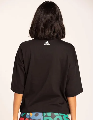 Vista 2 de adidas Camiseta estampada de 3 rayas para mujer