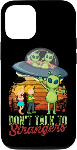 Vista 11 de Funda para iPhone 12 mini UFO Don't Talk To Alien Strangers Extraterrestrials