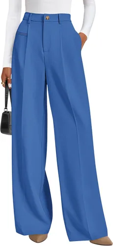 Vista 18 de PRETTYGARDEN Pantalones de vestir de trabajo de pierna ancha a medida para Negro