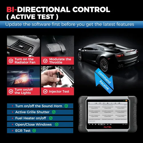 Vista 3 de Autel-Escáner TPMS MaxiCOM MK808S-TS, verificac./activac./reaprendizaje TPMS, programac. de sensores MX, diagnóstico de sistemas BT, prueba activa