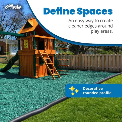 Vista 4 de Playsafer - Ribete de goma entrelazado flexible de 4' para áreas de juegos (1 paquete, terracota)