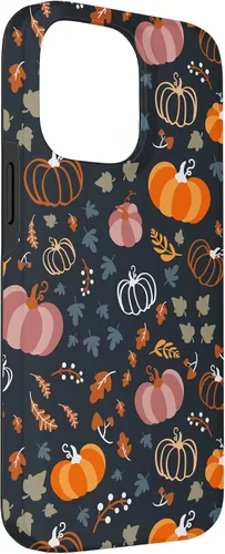 Vista 3 de Funda para iPhone 14 Pro Max Otoño Hojas Caídas Calabaza Cosecha de Especias Feliz Oto