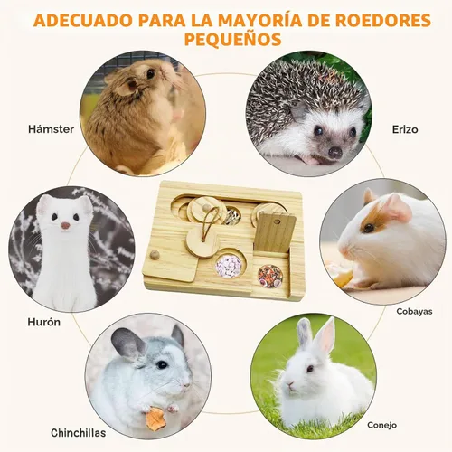 Vista 6 de Hamiledyi Conejillo de Indias Juguetes de madera Conejo Juguetes Sniff n