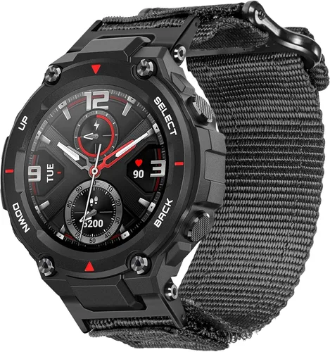 Vista 6 de SMITHA Correas de reloj compatibles con Amazfit T-Rex, T-Rex PRO, T-Rex 2, T-Rex 3 o T-Rex 3 PRO (1.890 in)/(1.732 in), T-Rex Ultra 1/2, correa Negro