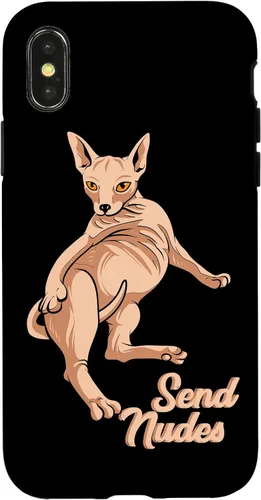 Vista 5 de Send Nudes - Nude Cat - Hairless Sphynx Cat Case for iPhone 17