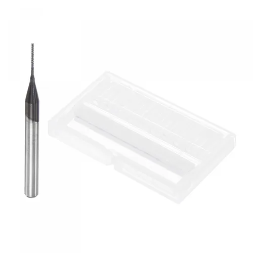 Vista 6 de uxcell Fresas de fresado CNC, 0.024 in x 0.217 in, vástago de diamante de 1/8 pulgadas con recubrimiento de película de carburo de grabado de broca