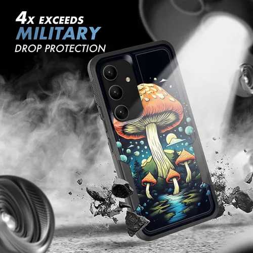 Vista 547 de Funda para Galaxy A14 5G, resistente de doble capa híbrida de policarbonato duro, goma suave, a prueba de golpes, funda protectora resistente