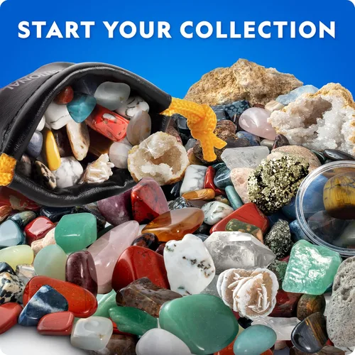 Vista 2 de Caja de colección de rocas National Geographic para niños – Juego de 300 piezas con gemas reales, cristales y minerales - Incluye el libro a todo