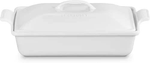 Vista 14 de Le Creuset - Cacerola rectangular cubierta de gres Heritage, 4 cuartos de galón (12" x 9"), alcachofa Artichaut