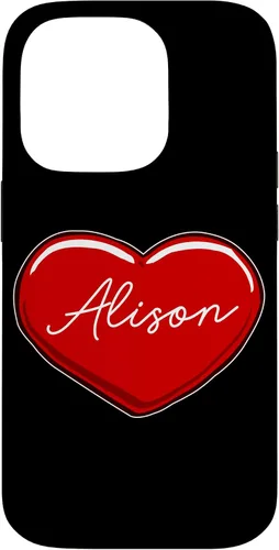 Vista 17 de iPhone 16 Hand Drawn Heart Alison - First Name Hearts I Love Alison Case