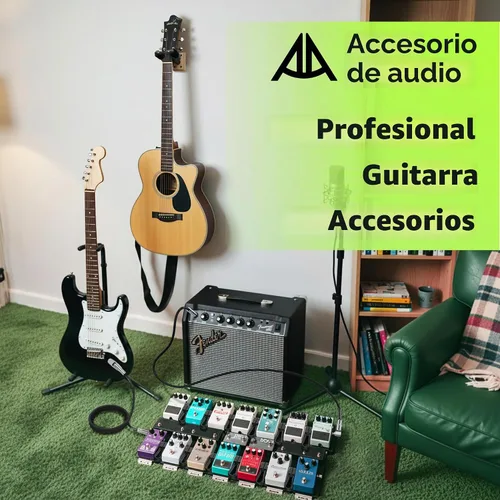 Vista 9 de Cables de conexión de guitarra, cables de pedal de guitarra planos chapados en oro, reforzados con Kevlar, cable blindado de doble capa sin ruido