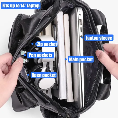 Vista 2 de XINCADA Bolso bandolera de lona vintage bolsas de hombro para hombre