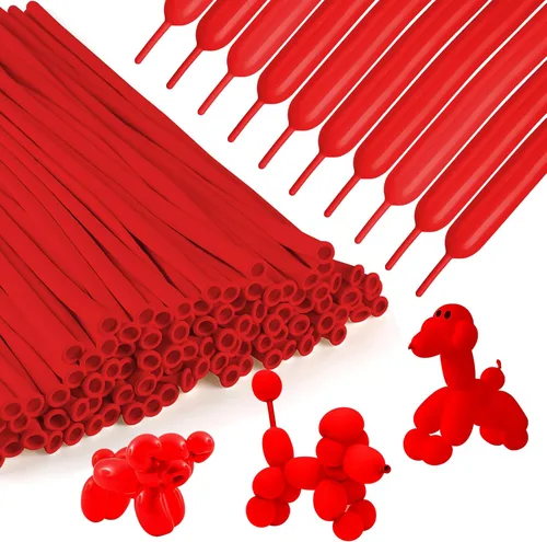 Vista 10 de 100 unidades de 260 globos negros largos para guirnalda de globos, engrosados, de látex delgado, para modelar animales, torsión, Halloween, Navidad