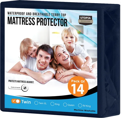 Vista 12 de Utopia Bedding – Protector impermeable de colchón tamaño individual, funda de colchón de terry premium de 200 GSM, transpirable, estilo ajustado