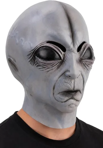 Vista 4 de Máscara de alienígena, disfraz de cabeza completa para Halloween