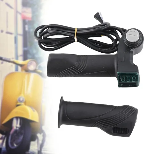 Vista 3 de E 48V Gas, agarre eléctrico del acelerador, control de velocidad, agarre del acelerador, 48 V, 36 V, 24 V, 6 V, empuñaduras de manillar para scooter