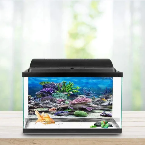 Vista 4 de FILFEEL Fondo de acuario decoraciones de peces imágenes de PVC adhesivo póster submarino decoración de papel adhesivo (24.0 x 11.8 in)