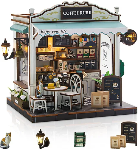 Vista 11 de Kit de casa en miniatura de bricolaje, kit de construcción de casa pequeña