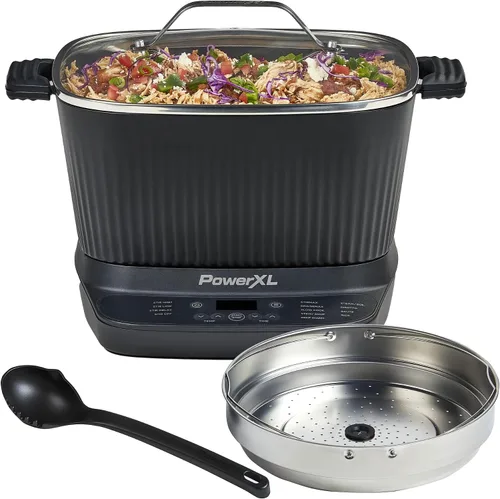 Vista 9 de STIRMAX Olla Múltiple Digital de 7.5 Cuartos con Paleta Automática para Remover y Triturar, 9 en 1 Preajustes Programables para Saltear, Sellar