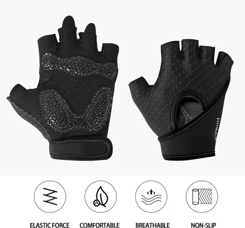 Vista 2 de Luwint Guantes de Entrenamiento para Niños, Guantes de Ejercicio con Ventilación y Agarre para Niños y Niñas para Levantamiento de Pesas y Gimnasio