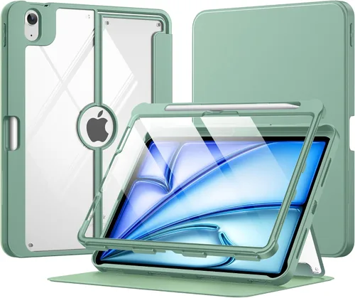 Vista 22 de MoKo Funda para iPad Air de 11 pulgadas 7ª/6ª generación M3/M2 2025/2024, iPad Air 5ª/4ª generación de 10.9 pulgadas 2022/2020 con soporte