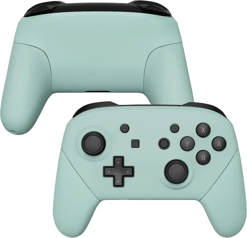 Vista 9 de eXtremeRate Light Cyan Faceplate Backplate Handles for Nintendo Switch Pro Controller, DIY Replacement Hand Grip Housing Shell Cover for Nintendo