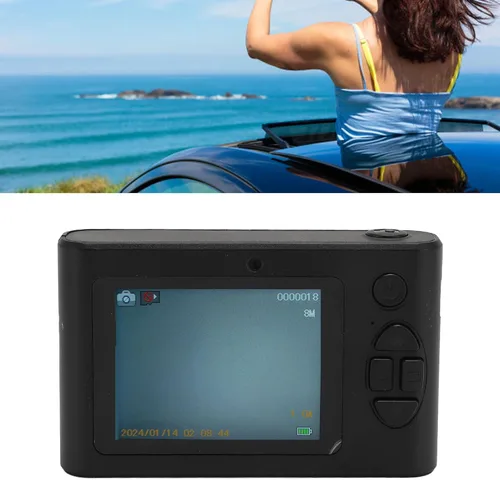 Vista 5 de Cámara digital 4K de 48 MP, cámara HD para vlogging con zoom digital de 16x, cámara de viaje de enfoque automático con pantalla TFT de 2.4 pulgadas