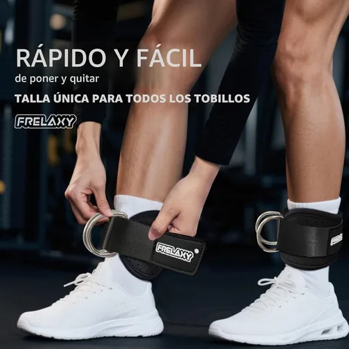 Vista 5 de Frelaxy Correas para Tobillo para Máquina de Cable – Correas para Piernas Cómodas y Duraderas para Patadas Traseras, Entrenamientos de Glúteos