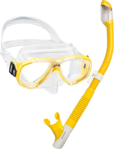 Vista 12 de Cressi Juego de esnórquel para adultos Máscara y snorkel Máscara de silicona cómoda de primera calidad Snorkel superior seco Diseñado