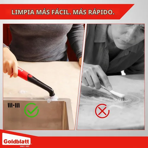 Vista 7 de Goldblatt Limpiador eléctrico inalámbrico giratorio de 18 piezas, resistente al agua
