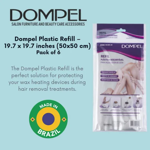 Vista 2 de Dompel Recambio de plástico para dispositivos de calefacción de cera dura, hojas protectoras desechables para depilación, calentador de cera fácil
