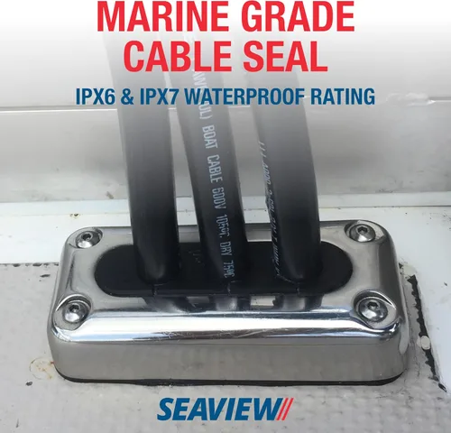 Vista 2 de SEAVIEW Multi-Cable Rectangle Cable Gland Marine Grade Waterproof Cable Seal