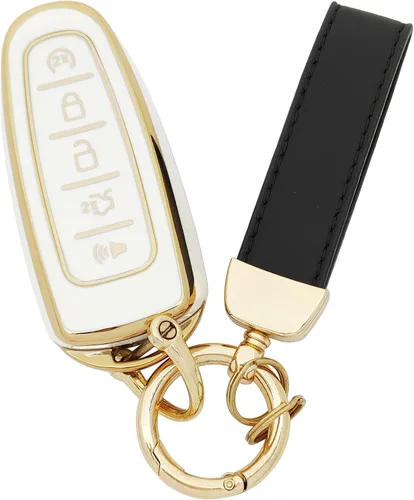 Vista 7 de Funda para llavero de TPU para Ford Explorer Edge Flex Taurus Expedition Focus Lincoln MKS MKT MKX Navigator Key Fob