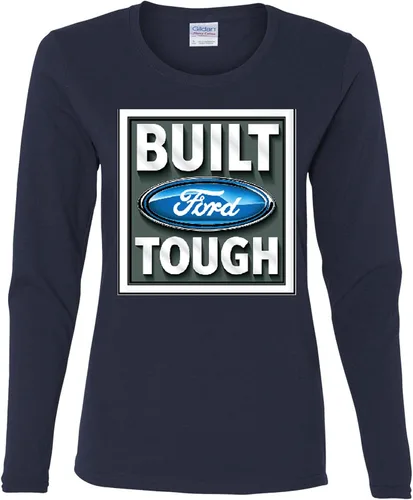 Vista 6 de L Built Ford Tough Classic Truck Logo Ford Mustang Shelby - Mangas largas oficiales para mujer