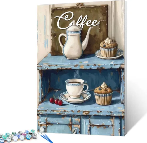 Vista 15 de Variedad de especias y hierbas, kits de pintura por números con pinceles, condimentos de cocina, pintura al óleo acrílica para adultos y niños