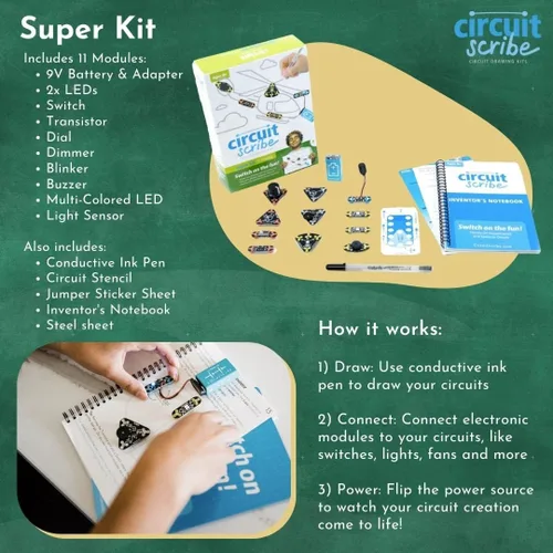 Vista 4 de Circuito Scribe Kit, Maker